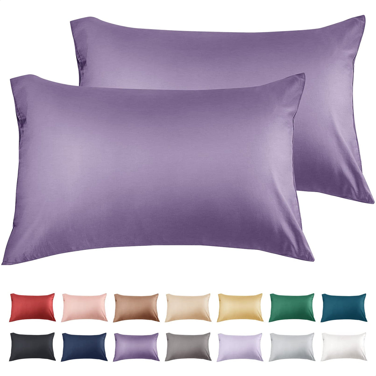Warmstar Cotton Pillow Cases Standard Size Set of 2,White