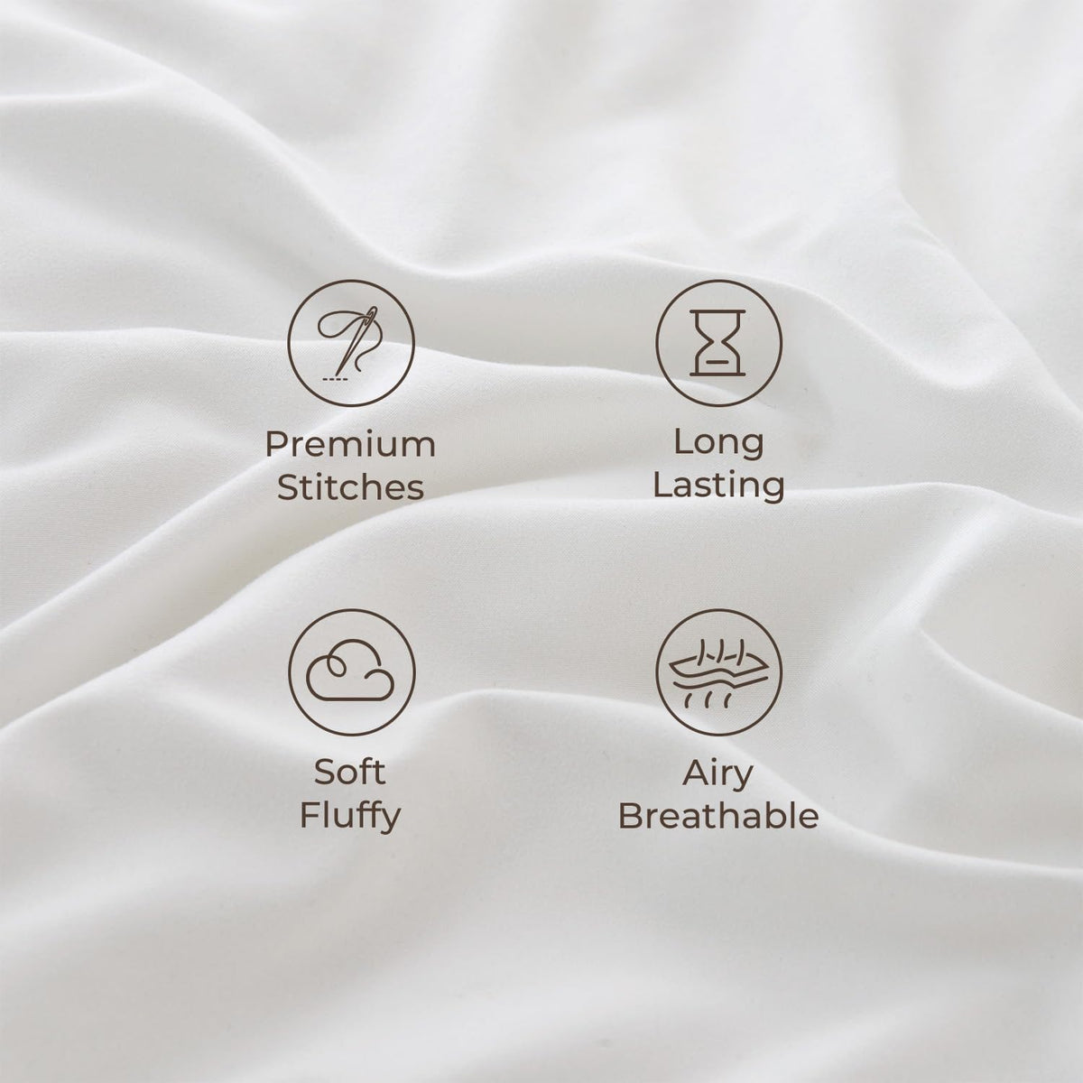 Litanika Queen Comforter Set, 7 Pcs White Ruffle Bed in a Bag