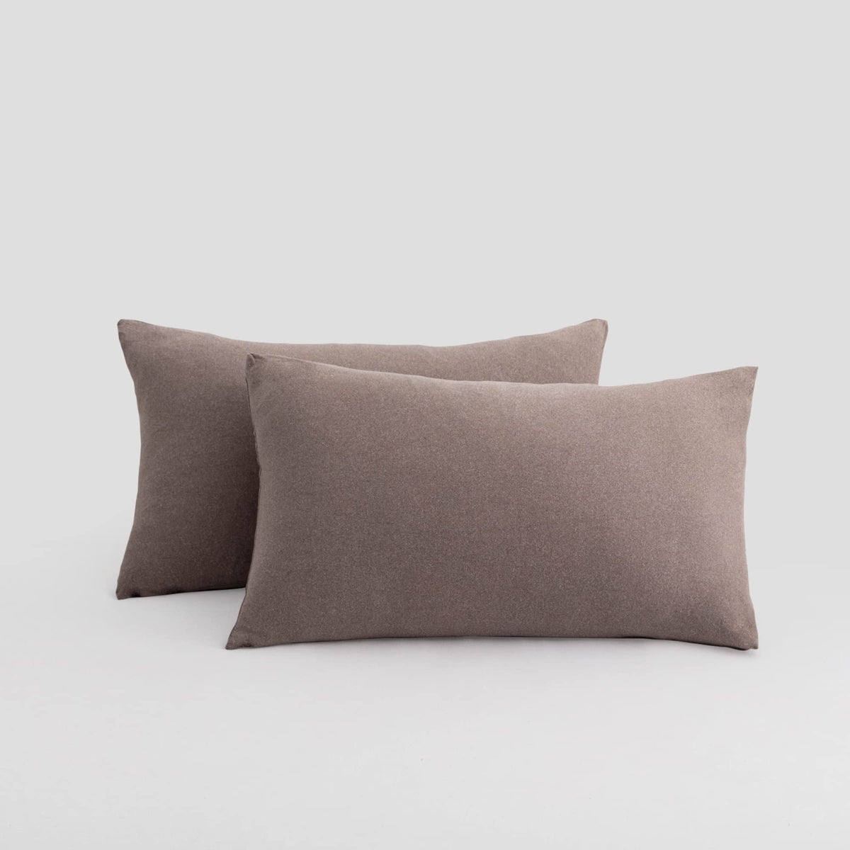 N&Y HOME 2-Pack Jersey Knit Pillow Cases Standard/Queen, White