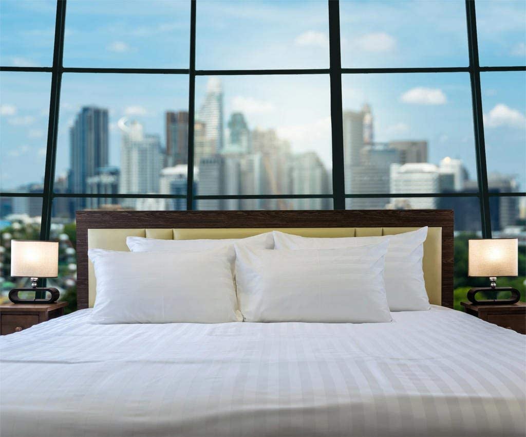 TBM Oversize Pillow Case White King Extra Large Fits Even The Fluffiest Pillows Including The Pancake Pillow Sleeve Style Extra Tall Pillowcase 100% Egyptian Cotton 600 Thread Count