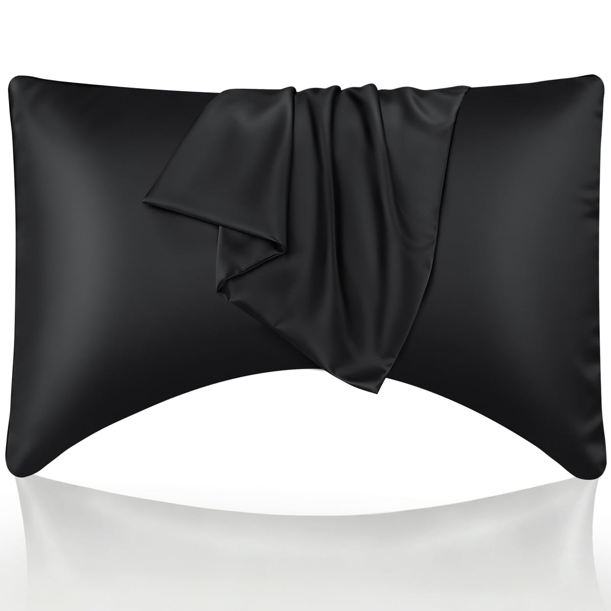 WishSmile Body Cooling Pillowcase Long Pillow Case Breathable Cool Silky Soft Rayon Derived from Bamboo Fabric, Hair and Skin Friendly, Dark Grey, 1 Pack, 20x54IN