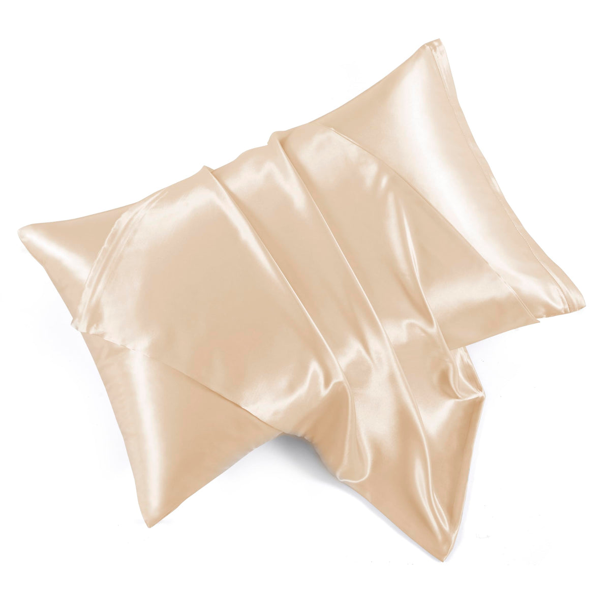 Blush Pink Satin Pillowcases with Zipper （20x26）,Standard Size Satin Pillowcases Set of 2, Blush Pink Silk Pillowcase for Hair and Skin