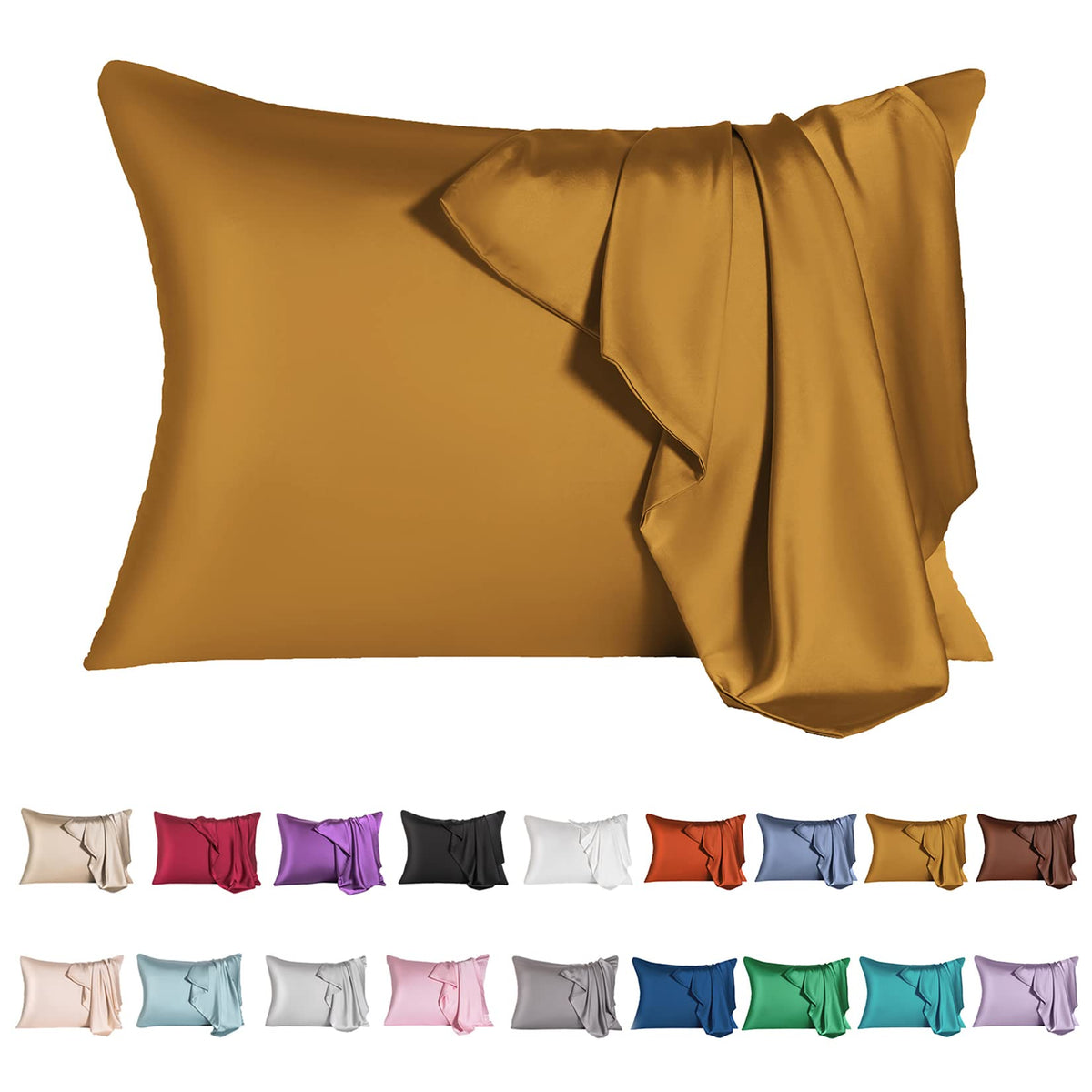 Mulberry Silk Pillowcase for Hair and Skin,Cooling Silk Pillow Case with Hidden Zipper,Allergen Proof Dual Sides Soft Breathable Smooth Silk Pillow Cover for Women (Violet, Toddler)