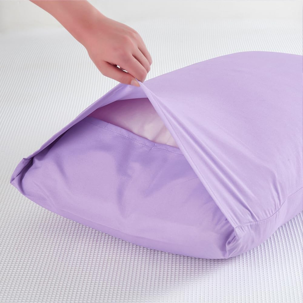 Purple Pillow Covers Set of 2，2 Pack Standard Size Pillow Cases，20"X26"