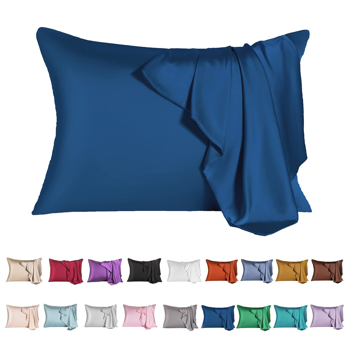 Mulberry Silk Pillowcase for Hair and Skin,Cooling Silk Pillow Case with Hidden Zipper,Allergen Proof Dual Sides Soft Breathable Smooth Silk Pillow Cover for Women (Violet, Toddler)