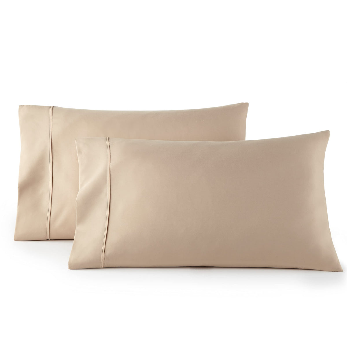 HC Collection King Pillow Cases Set of 2- Microfiber, Extra Soft Pillowcases - Easy Care & Machine Washable - White