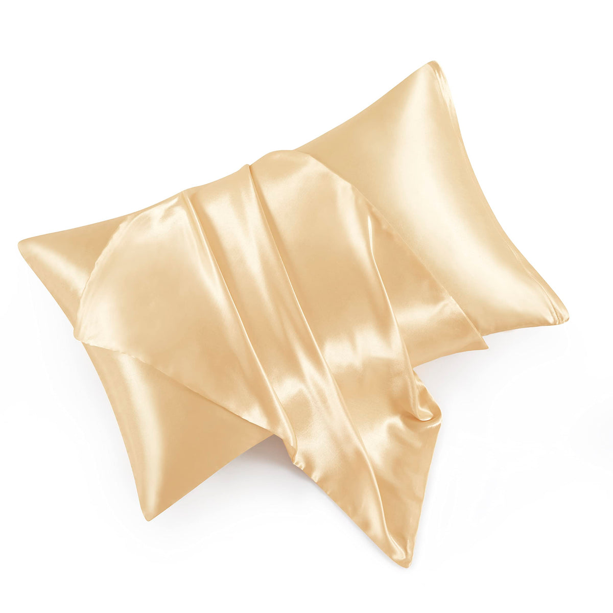 Blush Pink Satin Pillowcases with Zipper （20x26）,Standard Size Satin Pillowcases Set of 2, Blush Pink Silk Pillowcase for Hair and Skin