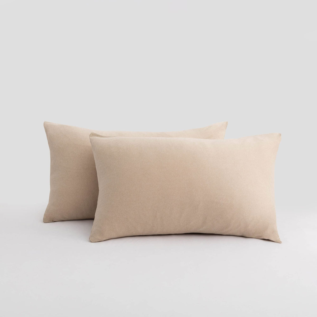 N&Y HOME 2-Pack Jersey Knit Pillow Cases Standard/Queen, White