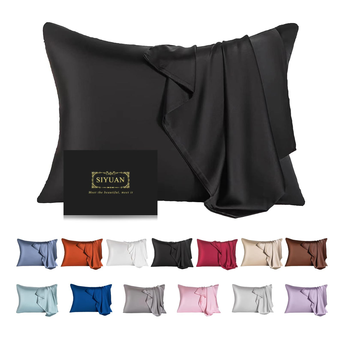 Mulberry Silk Pillowcase for Hair and Skin,Cooling Silk Pillow Case with Hidden Zipper,Allergen Proof Dual Sides Soft Breathable Smooth Silk Pillow Cover for Women (Violet, Toddler)