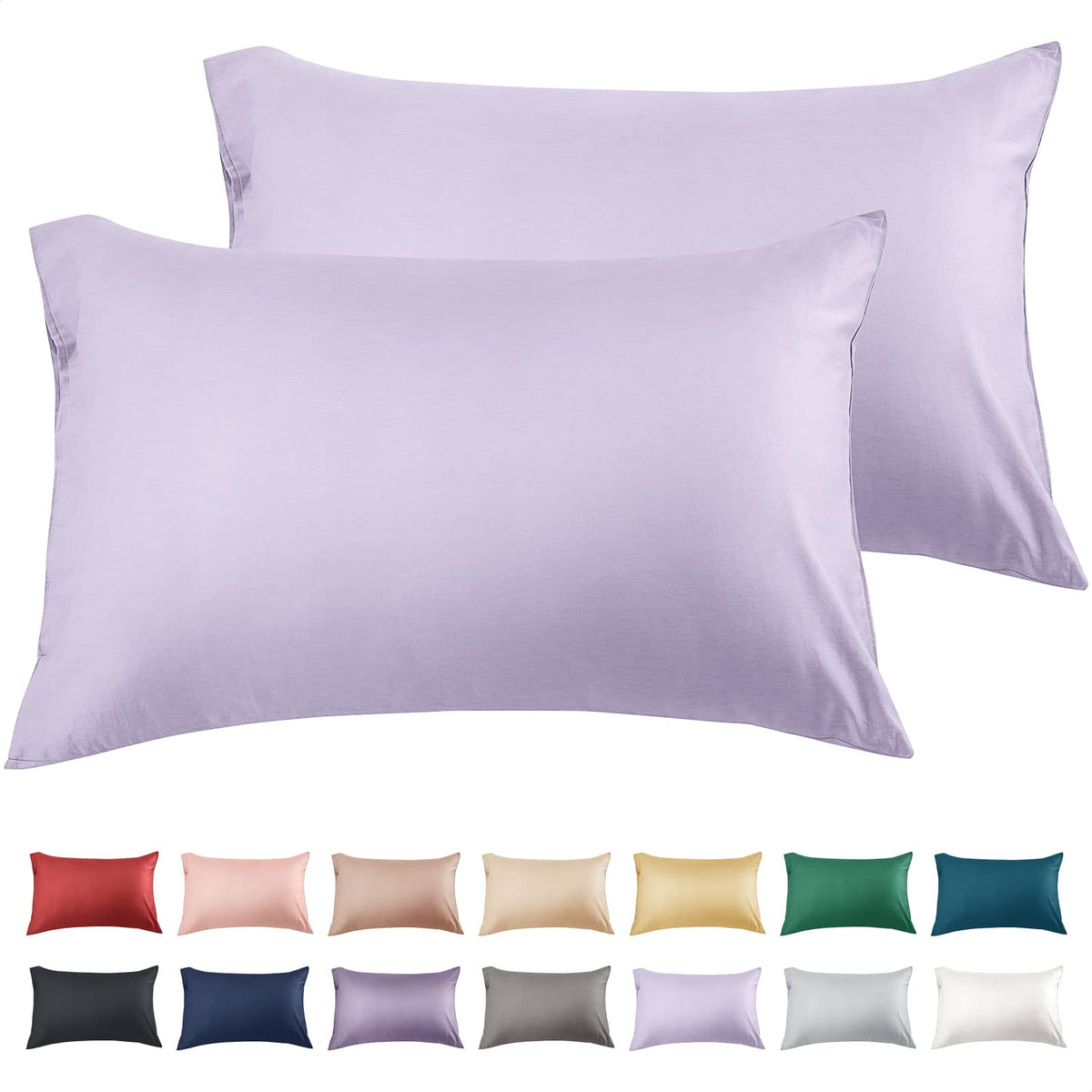 Warmstar Cotton Pillow Cases Standard Size Set of 2,White