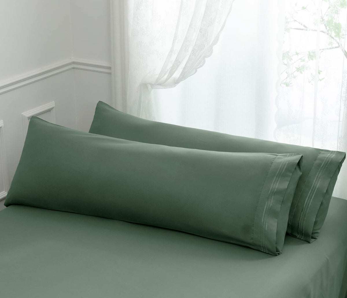 Aormenzy Microfiber Pillow Cases, Standard Size, Burnt Orange, Set of 2