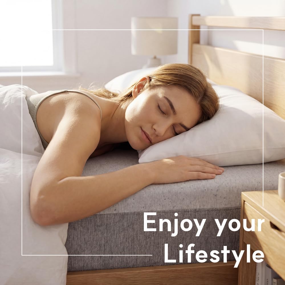LIFEMENT, Essential 12 Inch Copper Infused Cooling Gel Memory Foam Mattress, Medium Firm, Fiberglass Free, Pressure Relief, Safe & Certified Foams & Cover (Gray, Queen (U.S. Standard), 12, Inches)