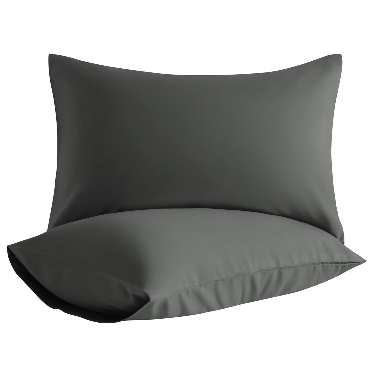 Microfiber King Pillowcases, 2 Pack, 20x36 Inch, Black