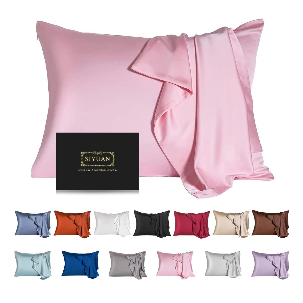 Mulberry Silk Pillowcase for Hair and Skin,Cooling Silk Pillow Case with Hidden Zipper,Allergen Proof Dual Sides Soft Breathable Smooth Silk Pillow Cover for Women (Violet, Toddler)