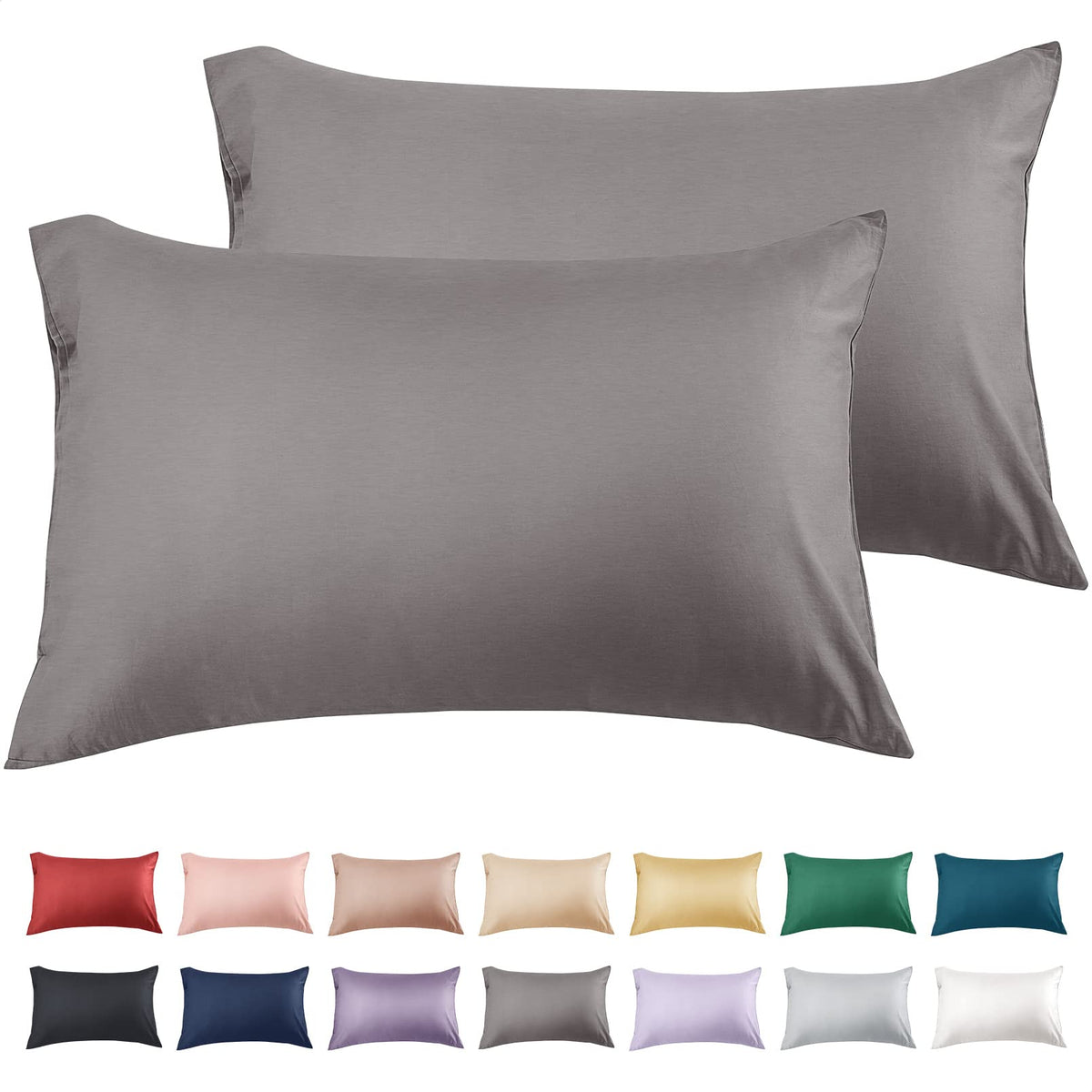 Warmstar Cotton Pillow Cases Standard Size Set of 2,White