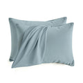Set of 2 Brushed Microfiber Pillowcases 20x26 in Olive Green