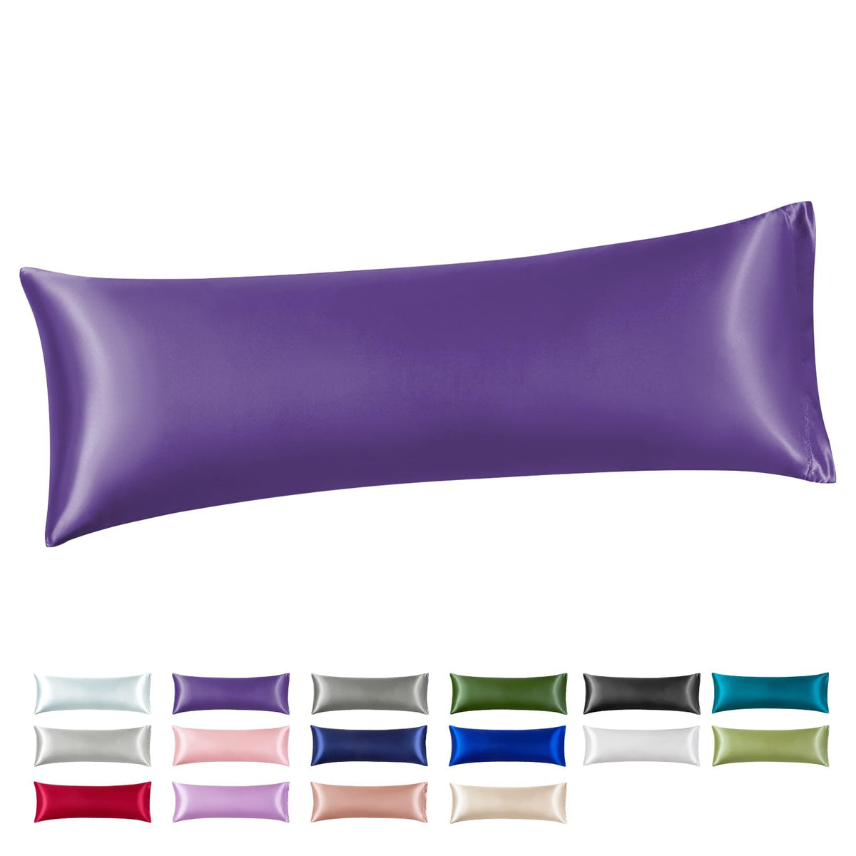 Silk Like Satin Pillowcase Standard Size, Royal Blue, 2 Pack, 20x26 Inches