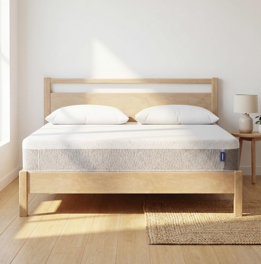 LIFEMENT, Essential 12 Inch Copper Infused Cooling Gel Memory Foam Mattress, Medium Firm, Fiberglass Free, Pressure Relief, Safe & Certified Foams & Cover (Gray, Queen (U.S. Standard), 12, Inches)