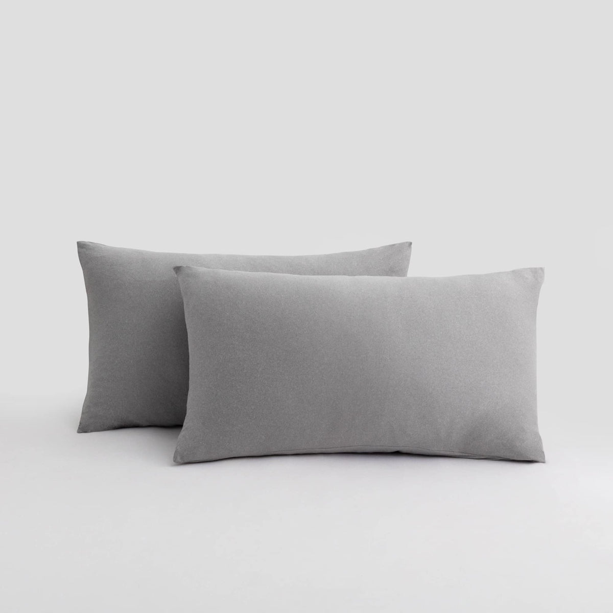N&Y HOME 2-Pack Jersey Knit Pillow Cases Standard/Queen, White