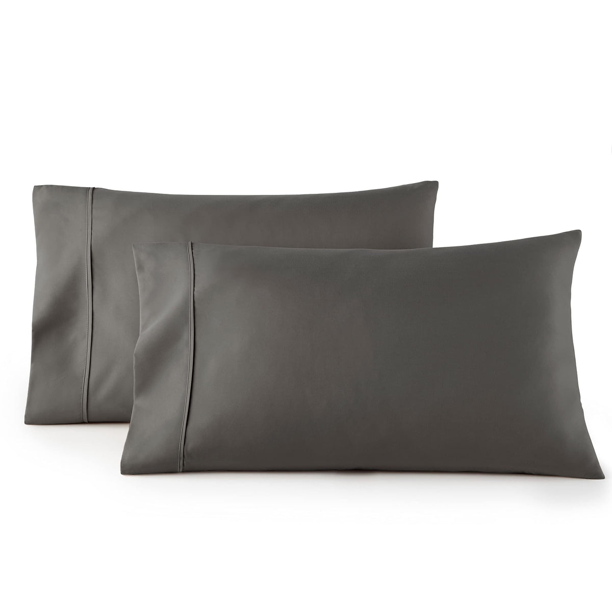 HC Collection King Pillow Cases Set of 2- Microfiber, Extra Soft Pillowcases - Easy Care & Machine Washable - White