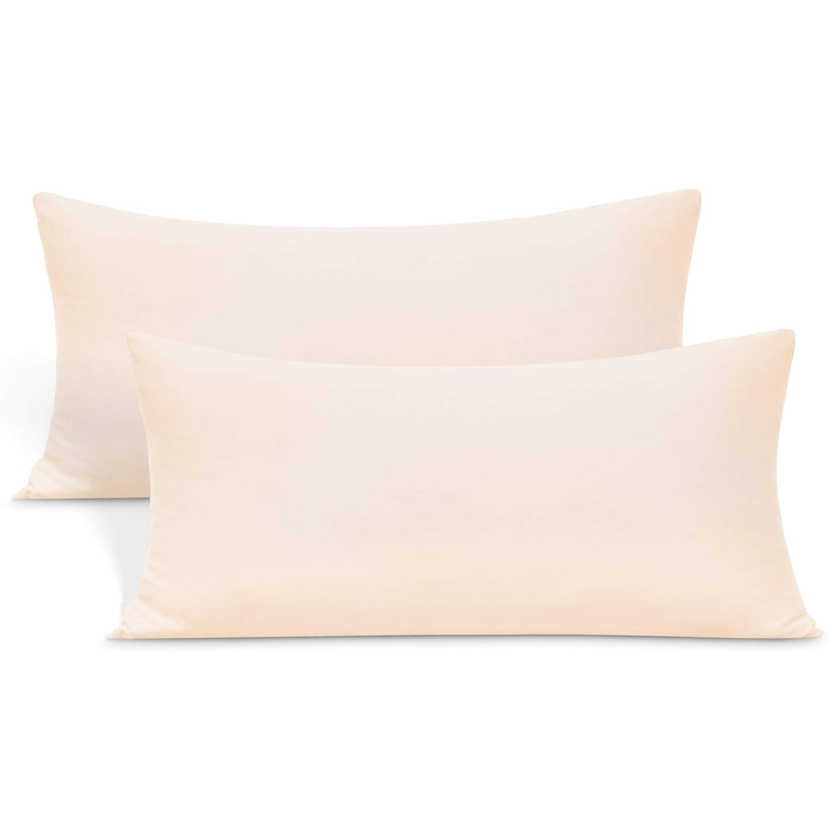 N&Y HOME 2-Pack Jersey Knit Pillow Cases Standard/Queen, White