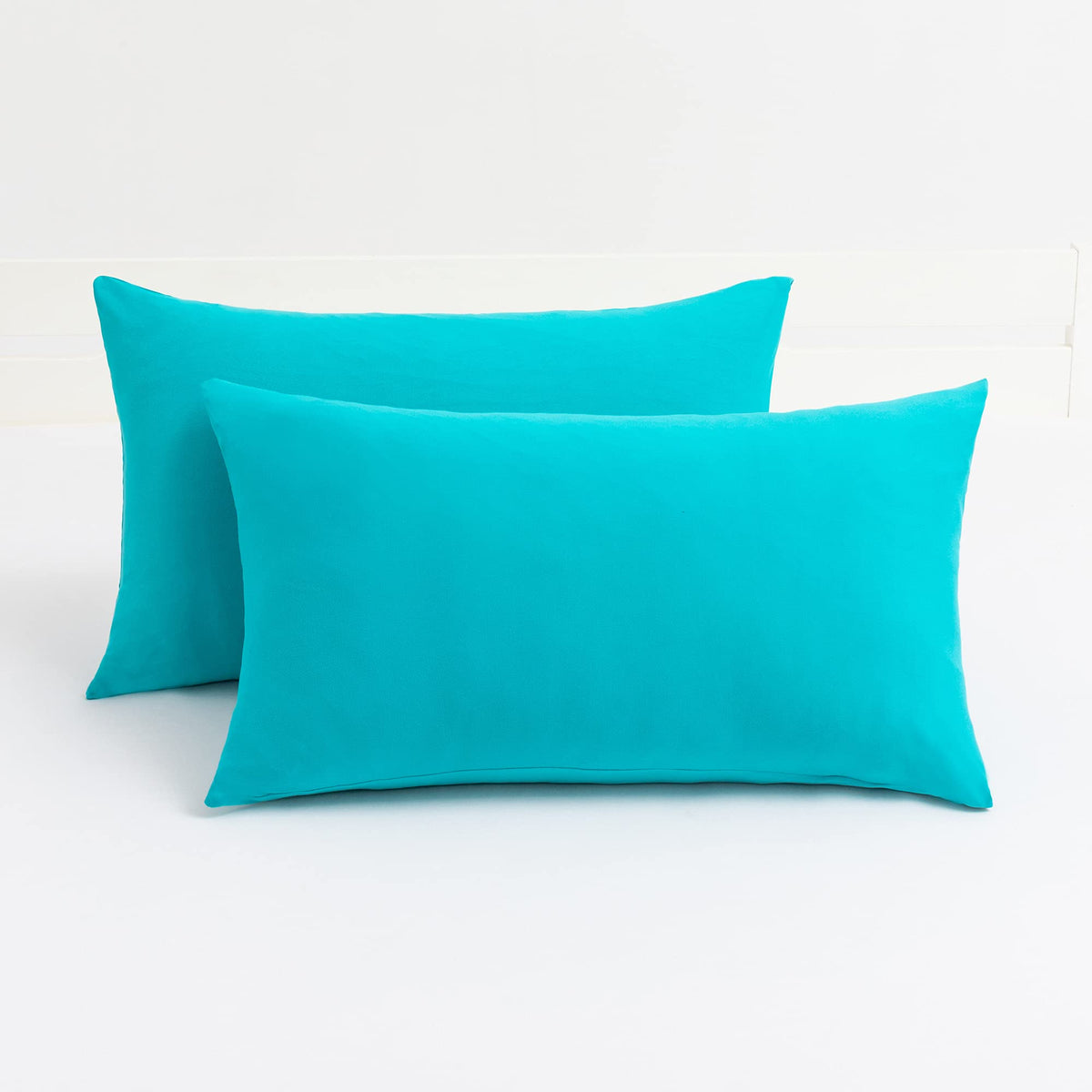 N&Y HOME 2-Pack Jersey Knit Pillow Cases Standard/Queen, White