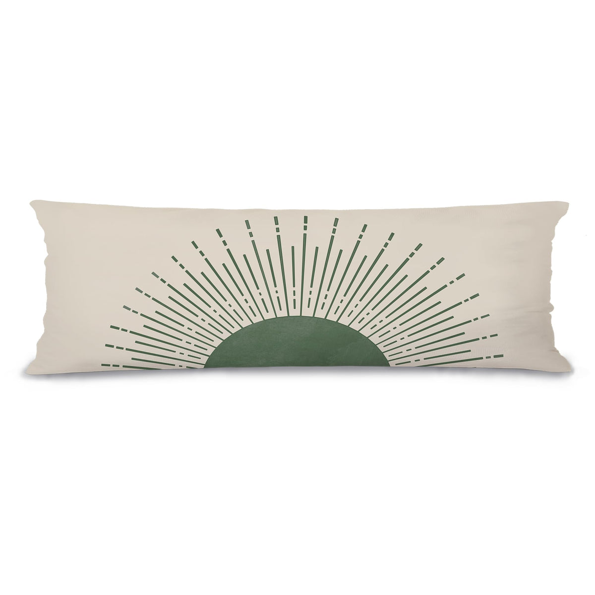 Boho Orange Sun Sunshine 20x54 Body Pillow Cover Case, Mid Century Modern Boho Horizontal Sunset Sunrise Decorative Long Hug Pillow Cases for Bed Couch