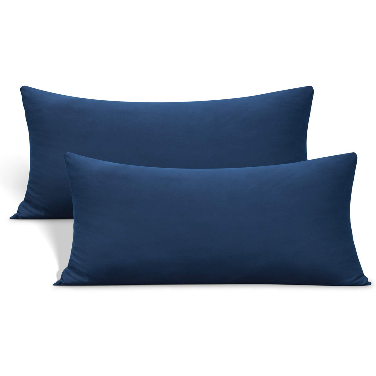 N&Y HOME 2-Pack Jersey Knit Pillow Cases Standard/Queen, White