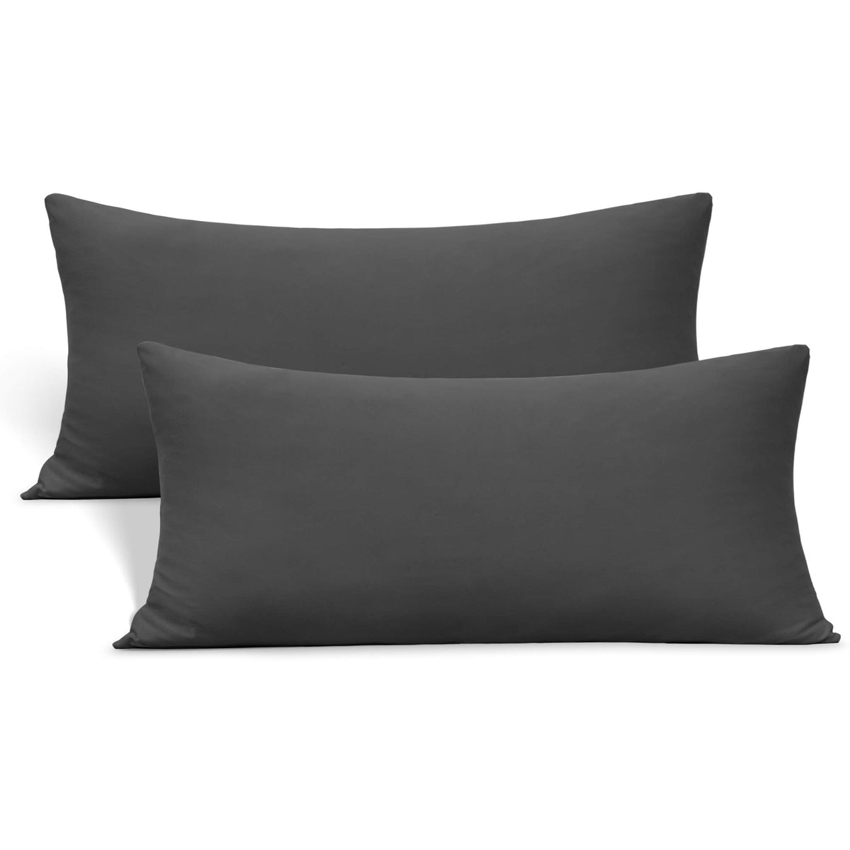 N&Y HOME 2-Pack Jersey Knit Pillow Cases Standard/Queen, White