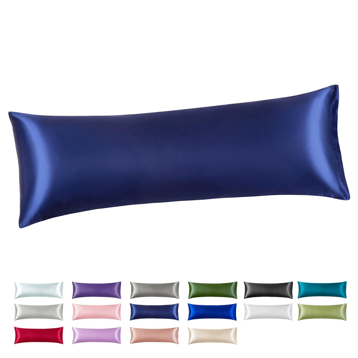 Silk Like Satin Pillowcase Standard Size, Royal Blue, 2 Pack, 20x26 Inches