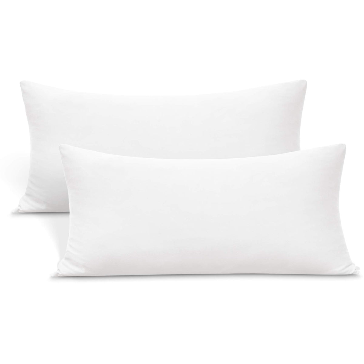 N&Y HOME 2-Pack Jersey Knit Pillow Cases Standard/Queen, White