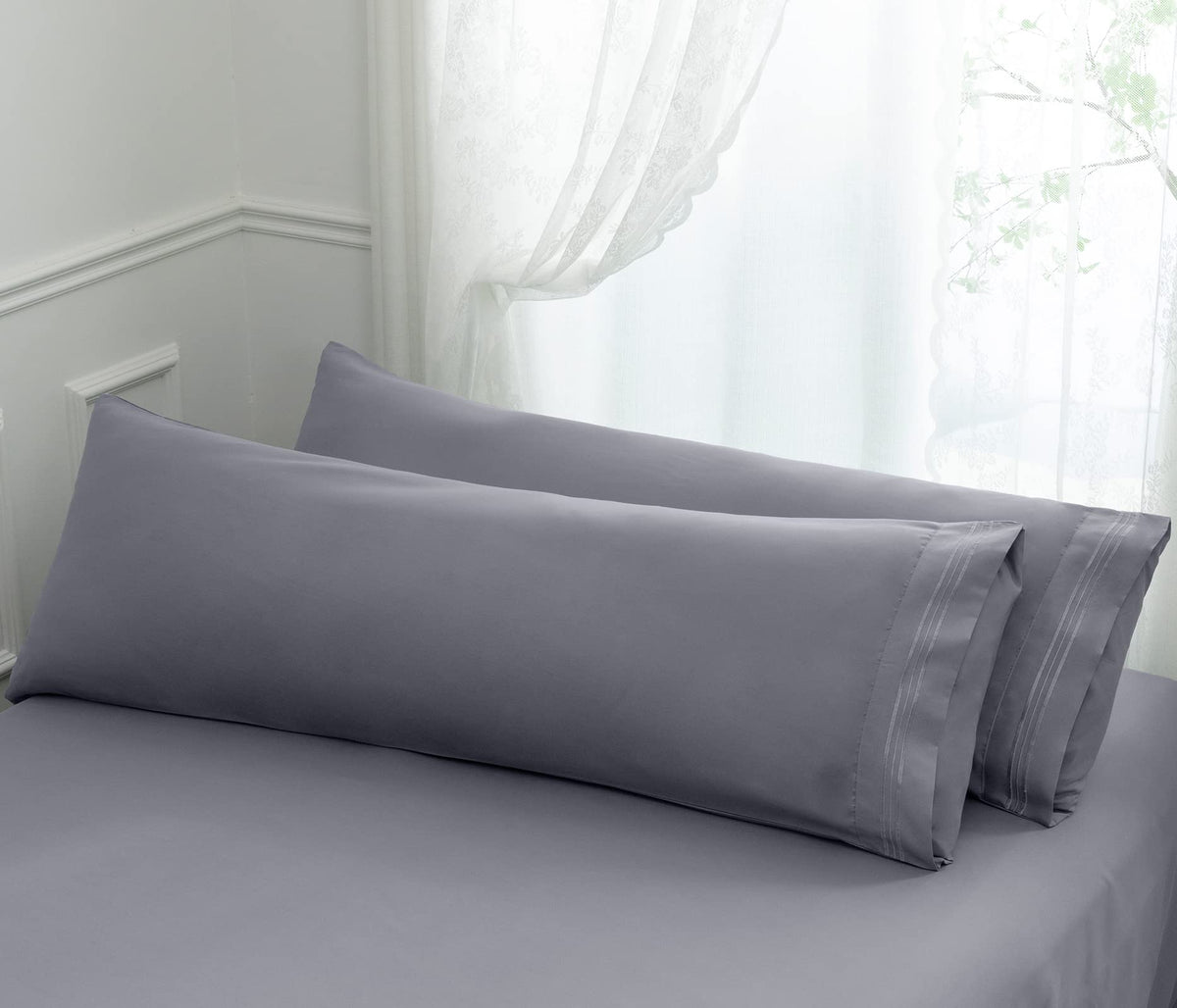 Aormenzy Microfiber Pillow Cases, Standard Size, Burnt Orange, Set of 2