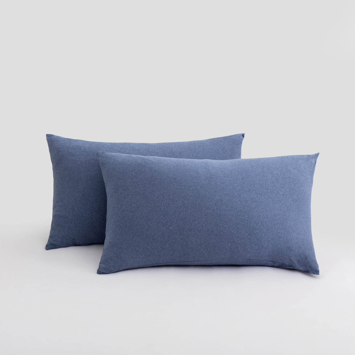 N&Y HOME 2-Pack Jersey Knit Pillow Cases Standard/Queen, White