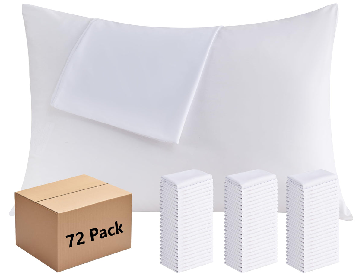 CULVE White Pillow Cases King 4 Pack, Microfiber Pillowcase, 20x36