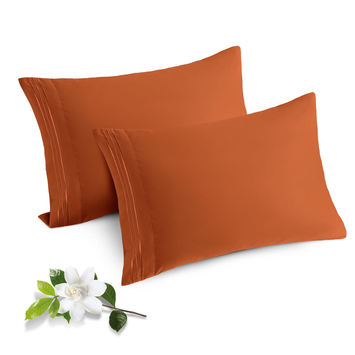 Horbaunal Microfiber Pillowcases Standard Size, Hot Pink, 2 Pack