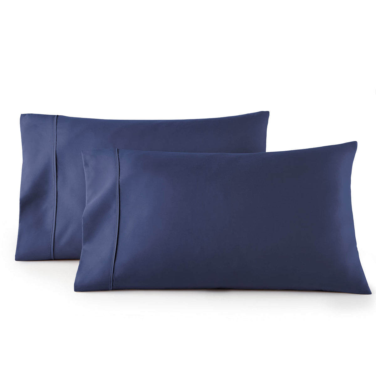 HC Collection King Pillow Cases Set of 2- Microfiber, Extra Soft Pillowcases - Easy Care & Machine Washable - White