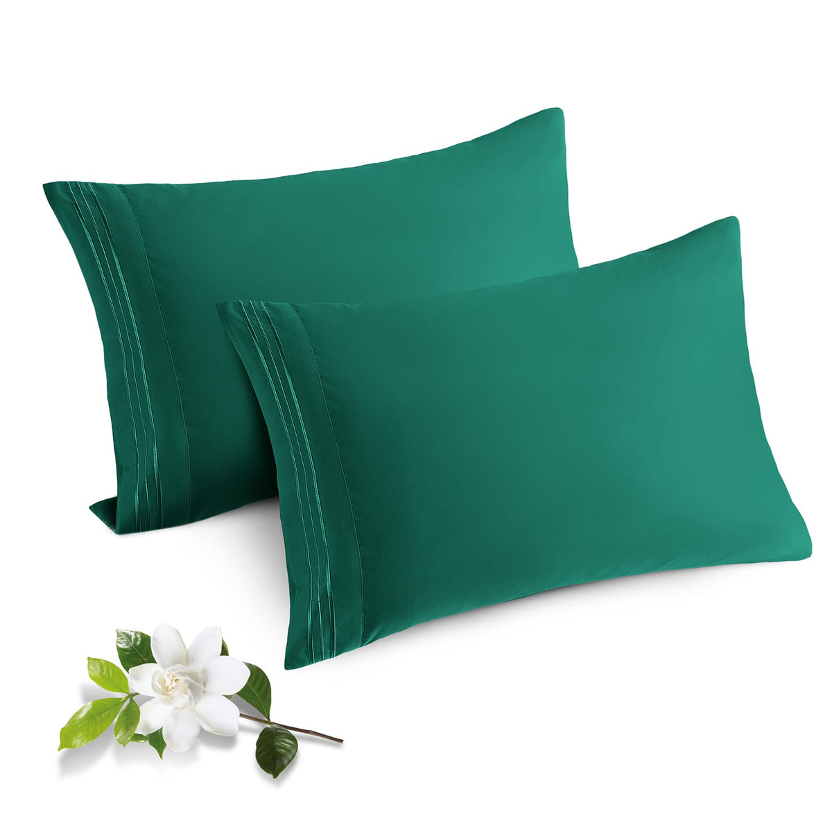 Horbaunal Microfiber Pillowcases Standard Size, Hot Pink, 2 Pack