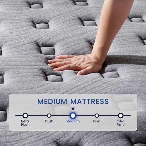 AVAGA Full Size Mattress 10 Inch in a Box Hybird, Fiberglass Free