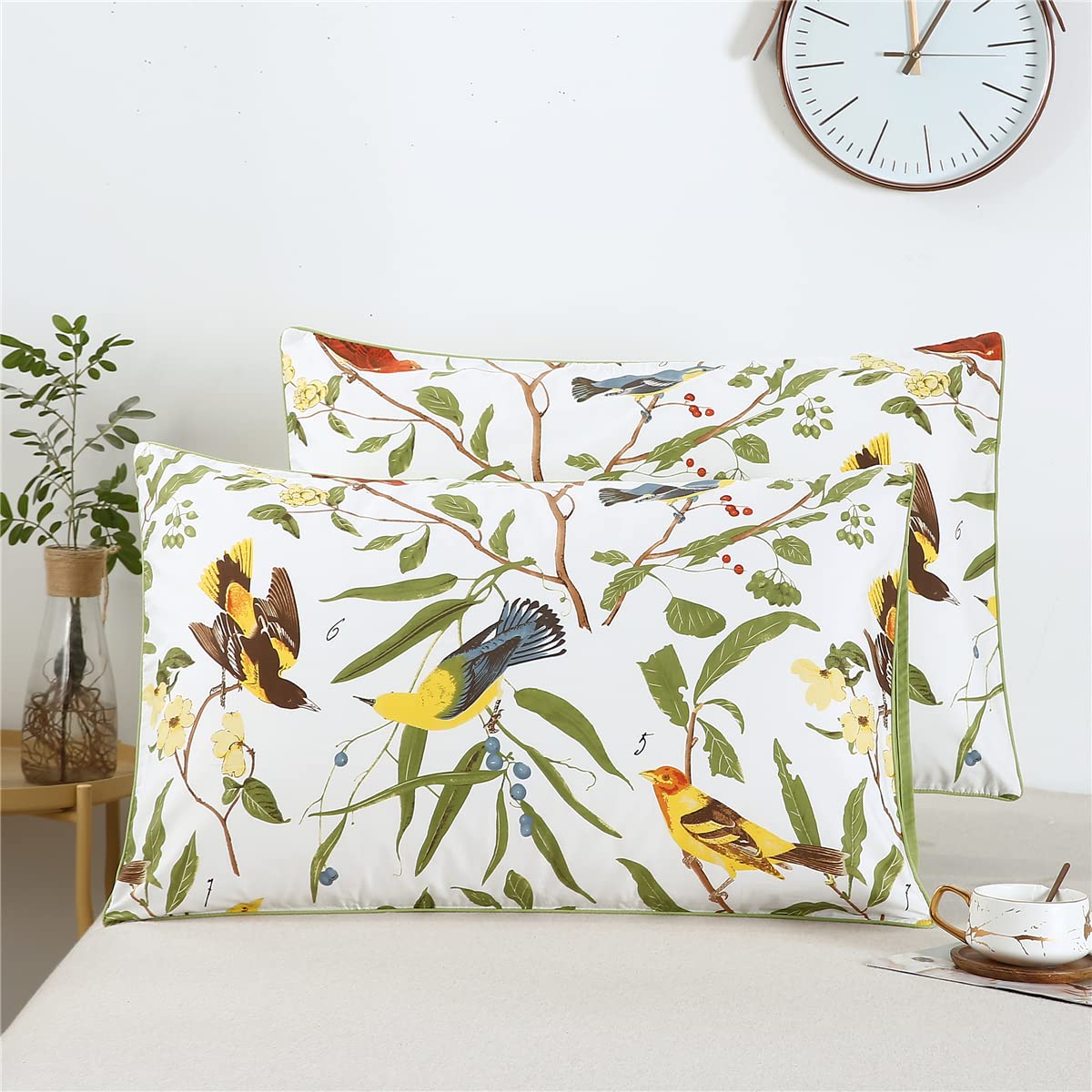 WINLIFE Standard Pillowcases Set of 2 100% Egyptian Cotton, Bright White