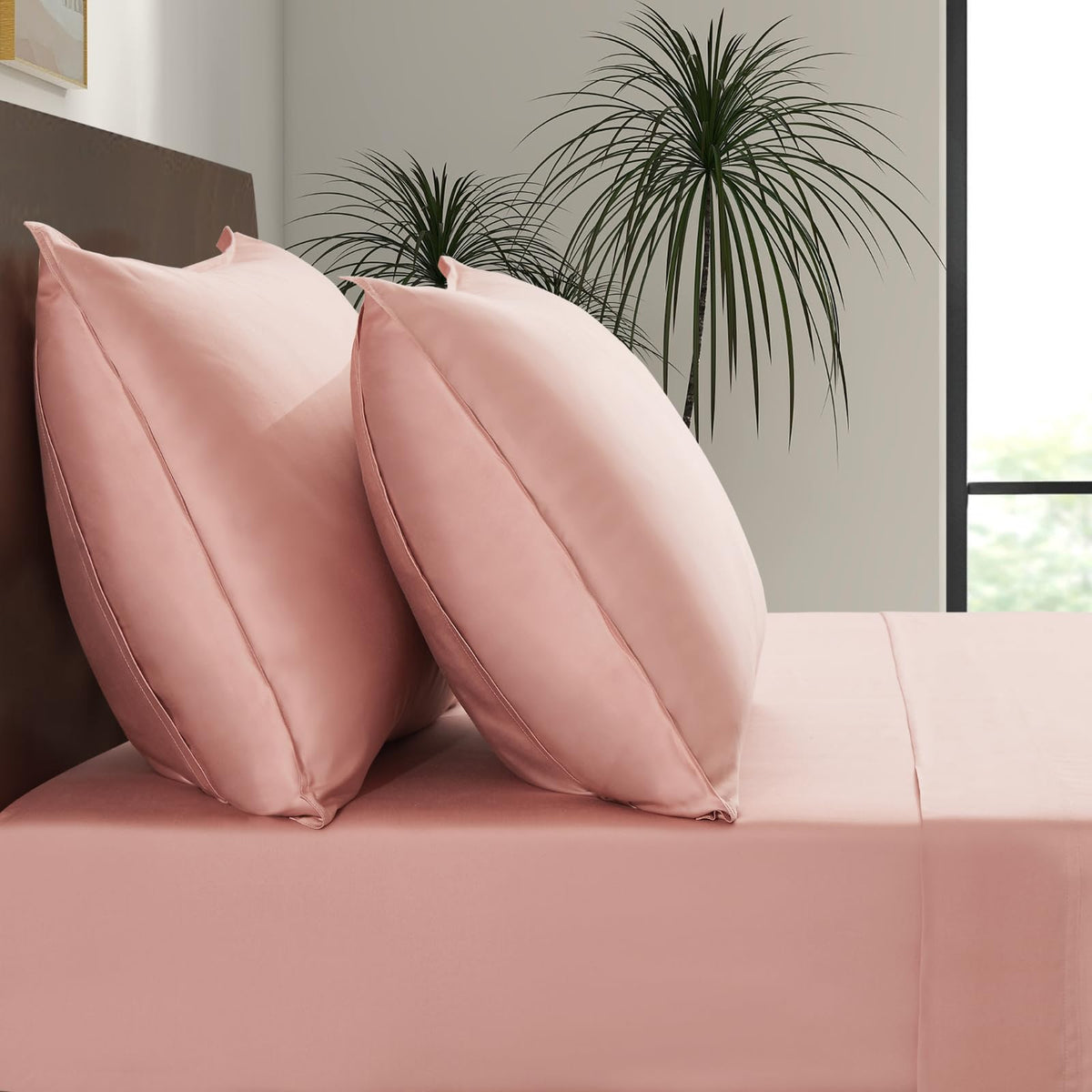Luxury Bamboo Market | King Envelope Pillowcase Set | 100% Viscose Made from Bamboo | Organically Grown | Ultra Soft | Cooling | 2pcs [Classic White]