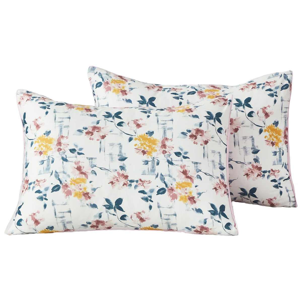 WINLIFE Standard Pillowcases Set of 2 100% Egyptian Cotton, Bright White