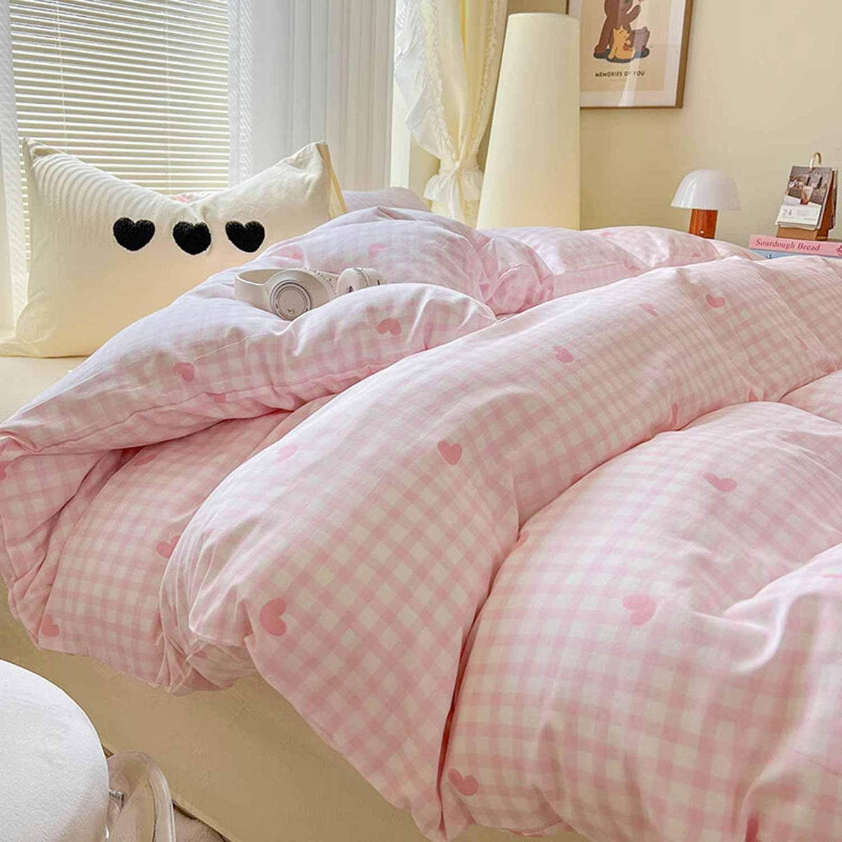 Faincy Floral King Size Comforter Set, Blue and White Flower Pattern Printed Reversible Alternative Bedding Sets - 104 x 90 3PC Soft Microfiber Duvet Farmhouse Vintage Bed in a Bag for Women