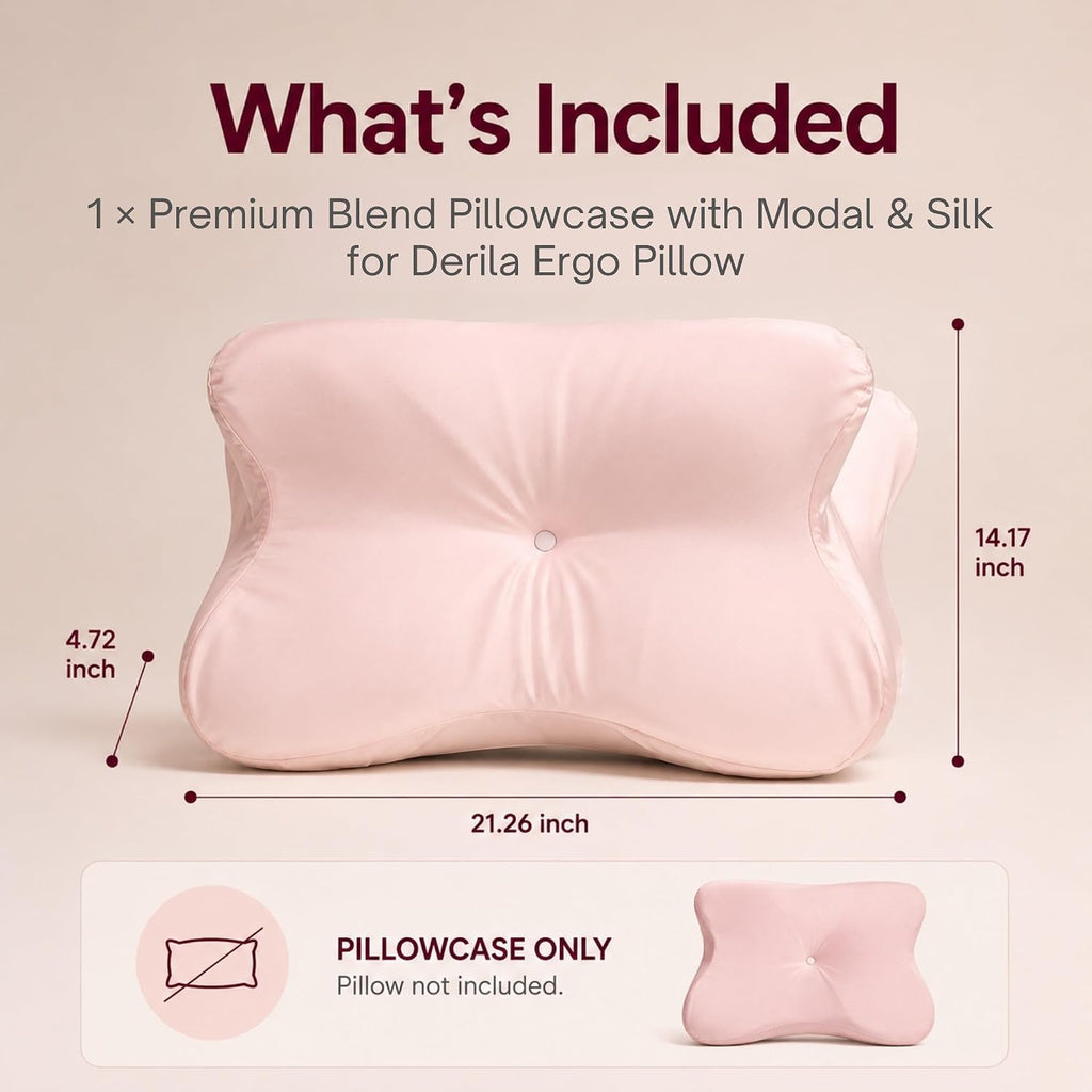 Derila Ergo Premium Blend Pillowcase with Modal & Silk Pillow Case