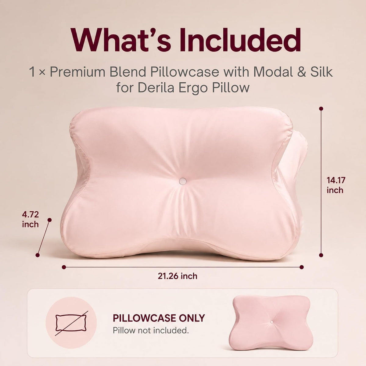 Derila Ergo Premium Blend Pillowcase with Modal & Silk Pillow Case