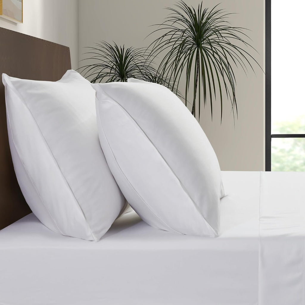 Luxury Bamboo Market | King Envelope Pillowcase Set | 100% Viscose Made from Bamboo | Organically Grown | Ultra Soft | Cooling | 2pcs [Classic White]