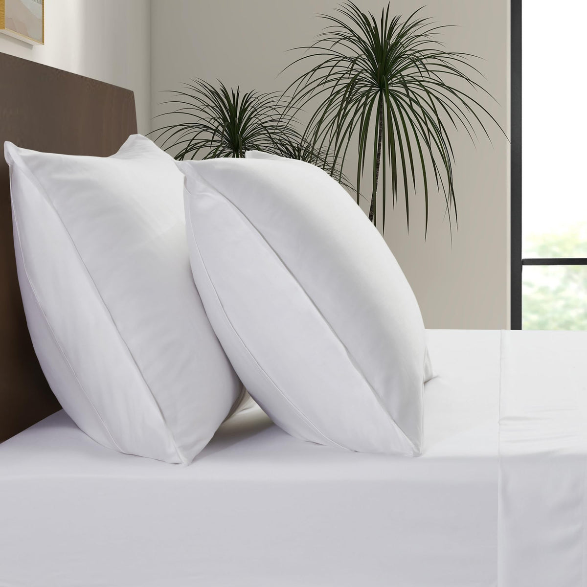 Luxury Bamboo Market | King Envelope Pillowcase Set | 100% Viscose Made from Bamboo | Organically Grown | Ultra Soft | Cooling | 2pcs [Classic White]