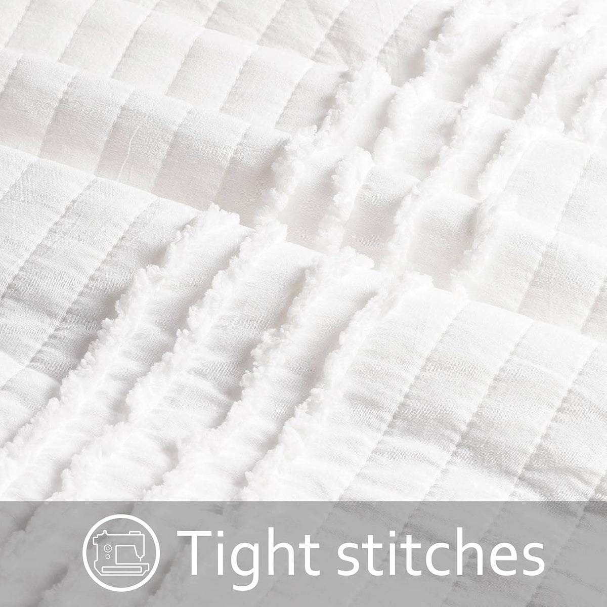 BOSOWOS Standard Size Pillow Shams Set of 2, Ultra Soft Breathable 20 x 26 Inches Pillow Case Envelope Closure, Microfiber Farmhouse Bed Pillowcases for Easy Care, White