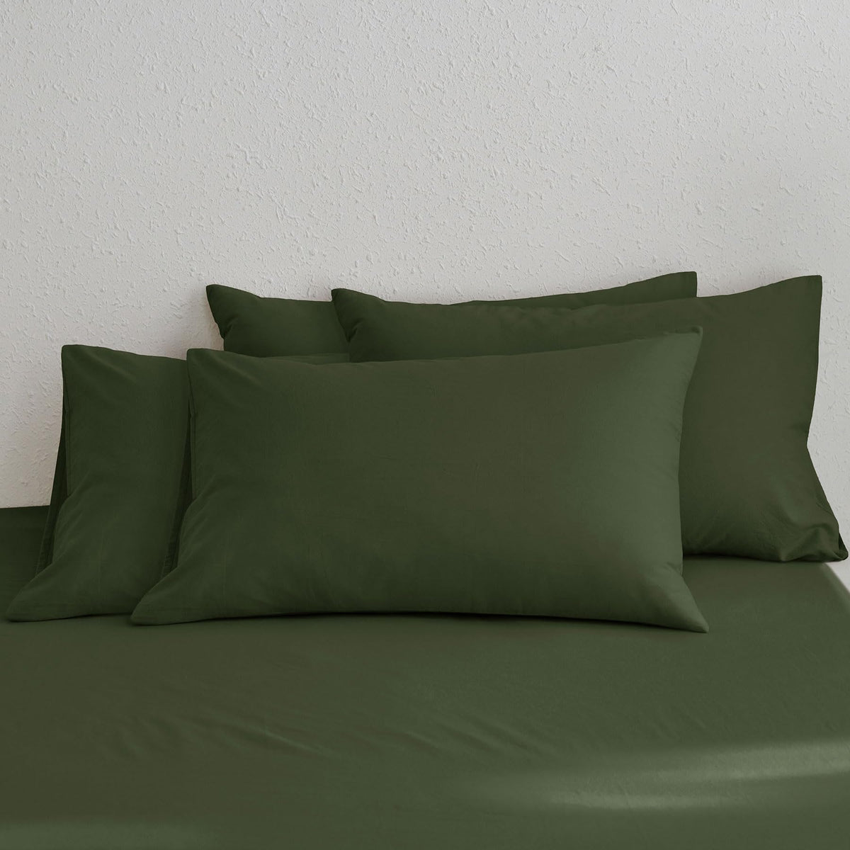 MOOMEE Pillowcase Set of 2 100% Washed Cotton Linen-Like King