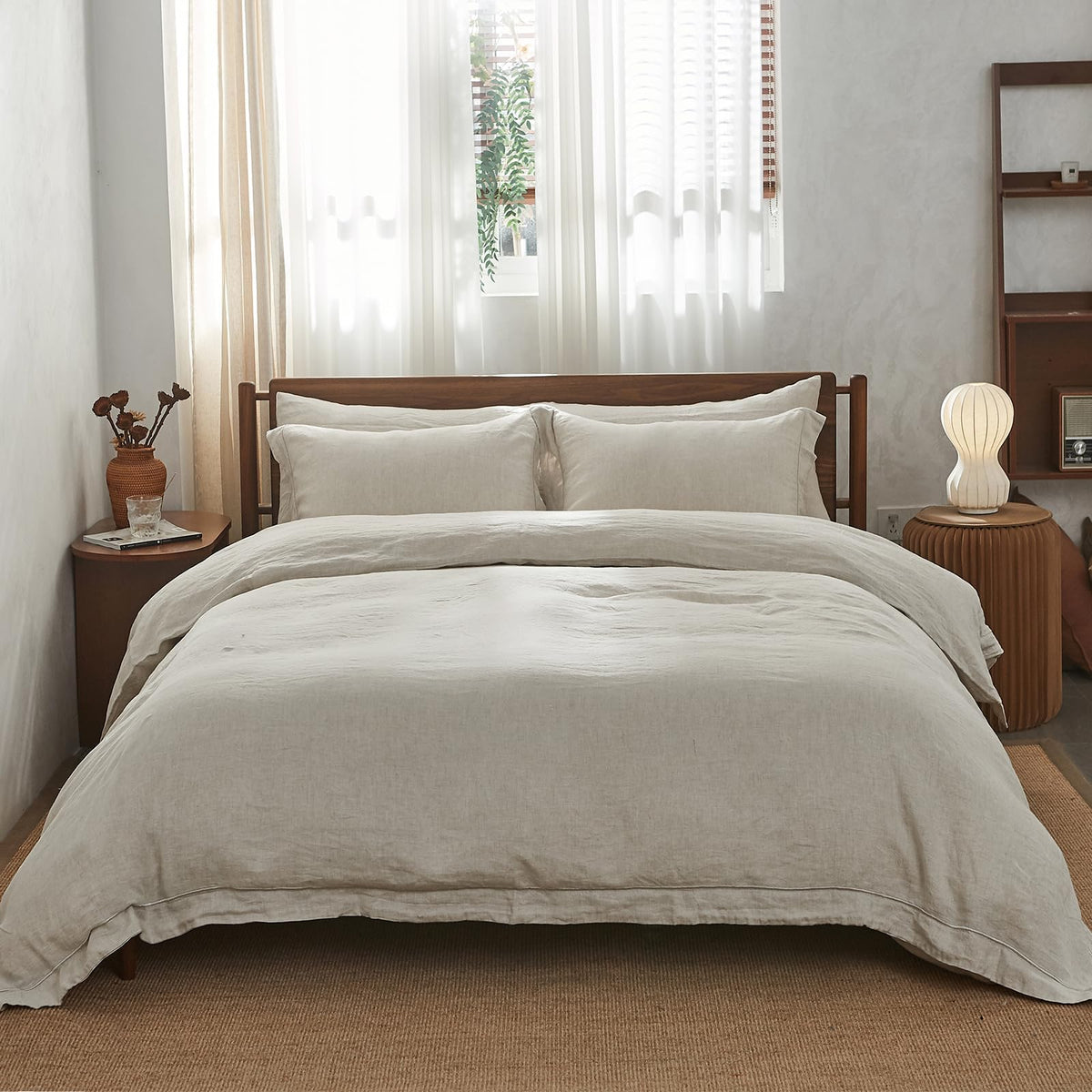 Simple&Opulence Body Pillow Cover 20" x 54",100% Pure Linen, Ultra Soft and Breathable, Body Pillowcase with Envelope Closure for Adults(Linen)