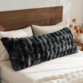 BEDELITE Faux Rabbit Fur Zippered Body Pillow Cover, 20x54 Long Pillow Case